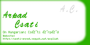 arpad csati business card